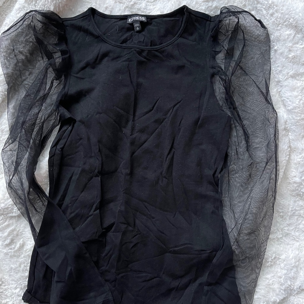 Express sheer sleeve top